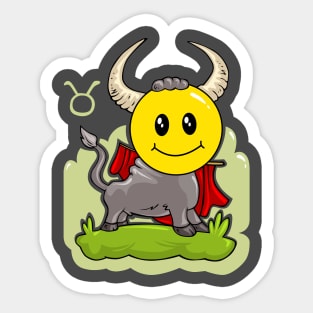 Smiley Taurus Sticker